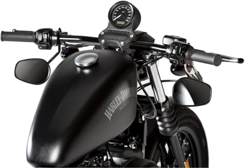 Manubrio Nero Drag Bar 1' Universale Compatibile per Harley Davidson Sportster Iron, Forty Eight, Nightster | Handlebar Custom Café Racer Moto Customizzate | Stile Iconico e Resistente