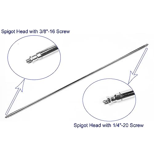 Image of PHOCUS 42 inch C Stand Boom Arm, Extension Grip Boom Arm with 2 Pieces Swivel Grip Head for Photography C Stand Light Stand Reflector Flag and Other Studio Video Equipment