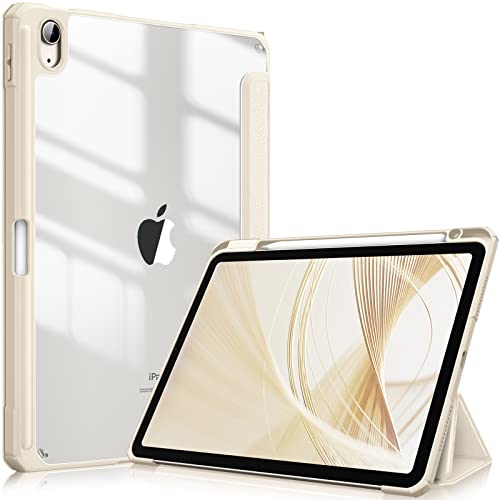 FINTIE Coque pour iPad Air 11 Pouces M4/M3/M2 (2026/2025/2024) et iPad Air 5/4 10.9 Pouces (2022/2020) - [Rangement de Stylet] Housse Transparente Claire Etui...