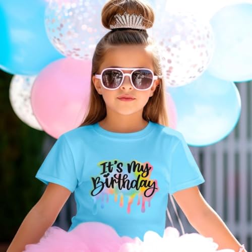 Image of It's My Birthday Girl Shirt 4th 5th 6th 7th 8th 9th 10th 11th 12th Graphic Tee for Kids Party Cute Girls Tshirts Tees