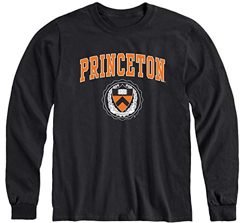 Barnesmith Princeton University Tigers Long Sleeve Adult Unisex T-Shirt, Heritage, Black, X-Large