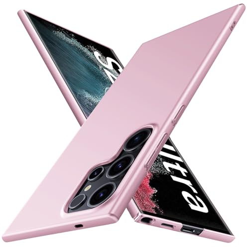 Coque Samsung S22 Ultra militaire or rose ultra-fine antichoc rigide