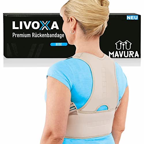MAVURA Corrector de espalda ergonómico, Protector Espalda, Soporte de espalda recto, Correa de espalda, Corrector de postura, Cinturón de apoyo (L)