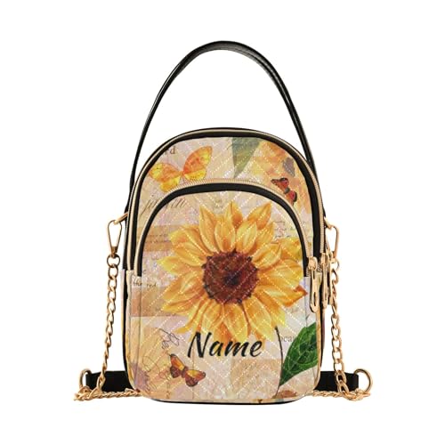 Custom Crossbody Bag for Women, Rainbow Unicorn Phone Purse Detachable Personalized Name Chain Bag Shoulder Handbag Wallet2