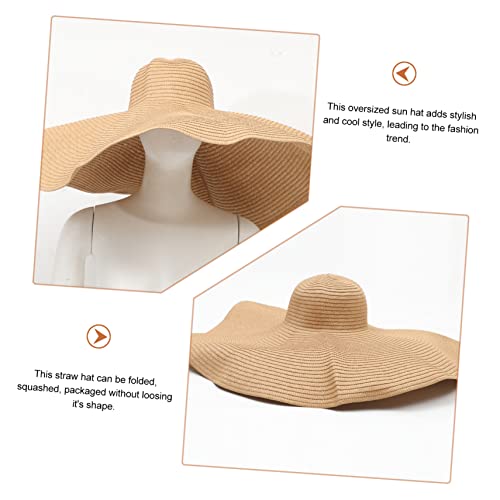 Chapeau Bob Large Bord Évite Coups de Soleil Pliable Orange UV - 3