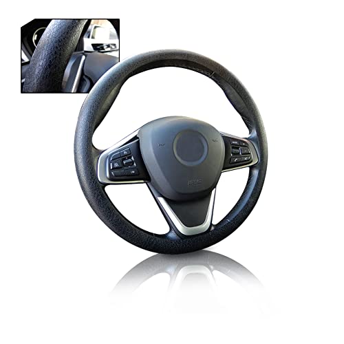 Enerfero Housse pour Volant de Voiture Universelle, Accessoire en Silicone Antidérapant, 34-45 cm, Résistant aux rayures, Ultrafin, Douce, Intérieur Cover