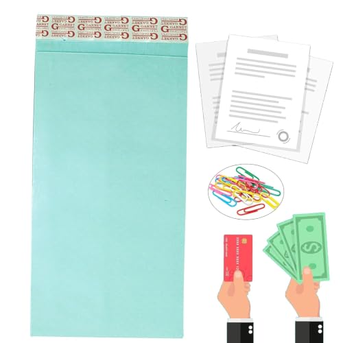 Image of Shuban Business Courier Document Pouch Secure Cloth Lined Catalog Envelopes, Peel & Seal, Designed for Secure Mailing Home, Office, Business, Legal and More (Green Envelope 25Pcs -11x5 Inch)