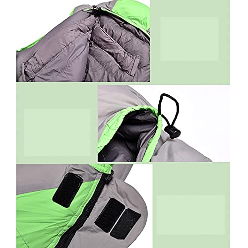 Jianghuayunchuanri Bequemer Schlafsack Outdoor Down Schlafsack Herbst und Winter Outdoor Camping Schlafsack Indoor- und Outdoor-Aktivitäten (Farbe : Grün, Size : 210x80x50cm) - Image 4