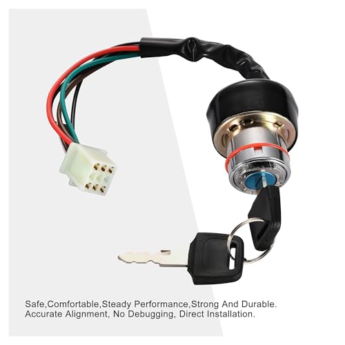 Interruptor de llave de encendido de 6 cables para repuesto de buggy y quad de 110cc 4