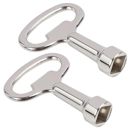 2 Stück Vierkantschlüssel 8MM Robuster Schaltschrankschlüssel 4 Kant Schlüssel Dreikantschlüssel Mülltonne Außenwasserhahn Schlüssel Heizungs- & Entlüftungsschlüssel Universal