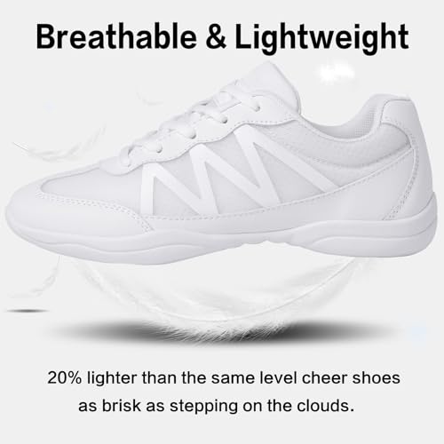 Image of Cheer Shoes Women Cheerleading Dance Shoes Fashion Sneakers Athletic Sport Training Lace Up Shoes for Gilrs