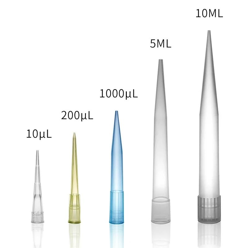 Puntali for pipette da 10 ul, 200 ul, 1000 ul, 5 ml, 10 ml, autoclavabili, puntali for micropipette da laboratorio, puntali for pipette in plastica(100pcs 5ml Tips)