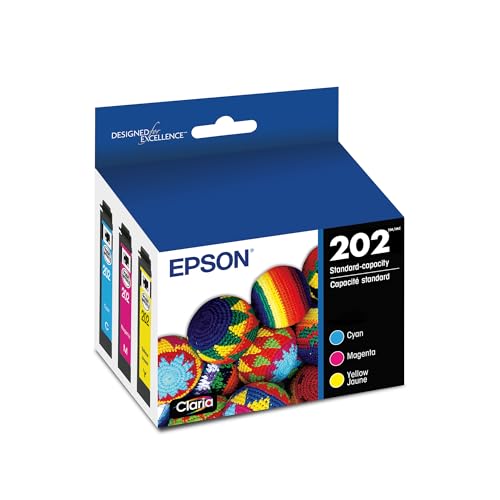Cartouches d'encre Epson T202 CMY capacité standard pack couleur