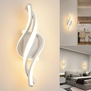 LED Applique Murale intérieur,22W 3000K Lumière blanc chaud 1800LM Lampe Murale,Moderne Luminaire Murale,Éclairage Murals Design Incurvée,Appliques Murales pour Chambre,Maison Couloir,Salon,Escalier