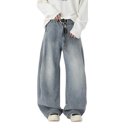 DOSLAVIDA Baggy Jeans Y2K Hip Hop Jeans Vintage Denim Pants Streetwear Skater Casual Wide Leg Trousers