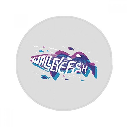 Tapis poisson bleu violet 80cm, une idée cadeau déco originale - 2
