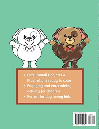 Cute Kawaii Dog Coloring book for Children: A Dog coloring book for children ages 3-5. Exciting children activity book that develops motor skill. Cute ... Lightweight & Easy Grip/Holding for toddlers. image 4