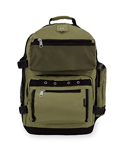 Everest Oversize Deluxe Backpack, Olive/Black, One Size2