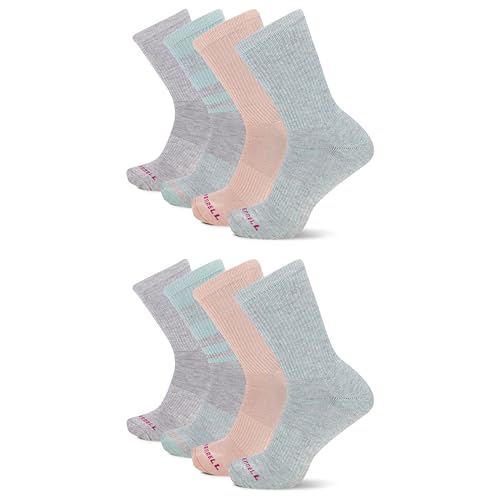 Image of Merrell Unisex Adult Men's and Women's Cushioned Midweight Ankle Socks - 4, 8, 12 Pairs - Moisture Wicking