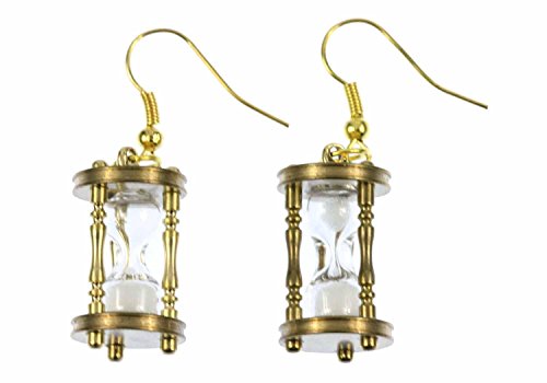 Hourglass Earrings Functioning Miniblings Egg Timer Clocks Clock Golden
