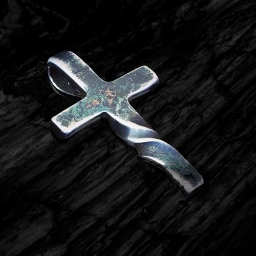 Handmade Cross Necklace, Retro Cross Necklace Steel Classic Twisted Cross Pendant Necklace,Long Leather Rope Necklace Jewelry,for Men Women Gifts (1PCS)3