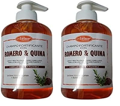 NURANA CHAMPU FORTIFICANTE RON QUINA 500 ML (Paquete de 2)