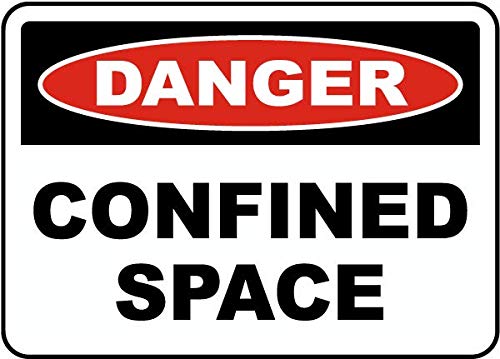 Danger Confined Space Sign | Waterproof Sticker (B0CJ9FFF5J) Amazon Price History, Amazon Price Tracker