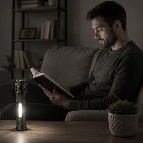 Image of Goldmedal Torcia 40 5W LED Rechargeable Torch Light | Long Range Beam | 6 Modes | Upto 6 Hours Battery Backup |Type C Charging |Zoomable Flashlight for Camping,Hiking &Emergency Use