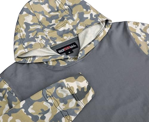 Image of BOCOMAL FR Hooded T Shirts Utility Pocket Fire Resistant Summer Hoodie CAT2 | 6oz Midweight Flame Retardant Cotton Hoodies,Kangaroo /Button Pocket,NFPA2112,Rib-Knit Cuffs,FRC Welding Arc Rated Work Shirt
