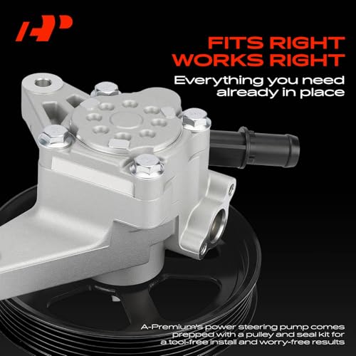 Image of A-Premium Power Steering Pump, with Pulley