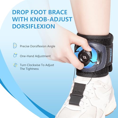 joingood AFO Foot Drop Brace for Walking with Shoes, Drop Foot Brace with Reel-Adjust Dorsiflexion Assist, Adjustable Foot Brace for Drop Foot Support, Fits Left or Right Foot for Women Men(S/M) - 3