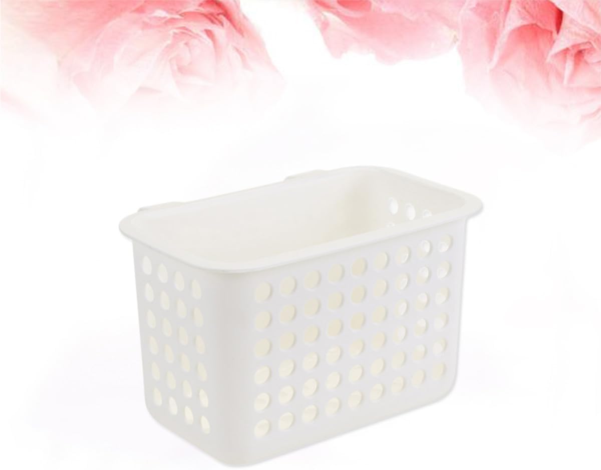 White PP Hanging Basket for Bathroom Hall, Breathable Organizer