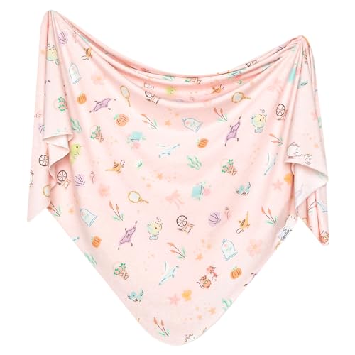 Image of Copper Pearl Large Premium Knit Baby Swaddle Receiving Blanket Enchanted Friends