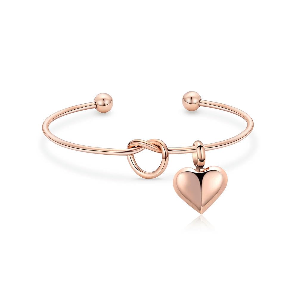 Bracelet crémation cœur acier inoxydable doré luxe