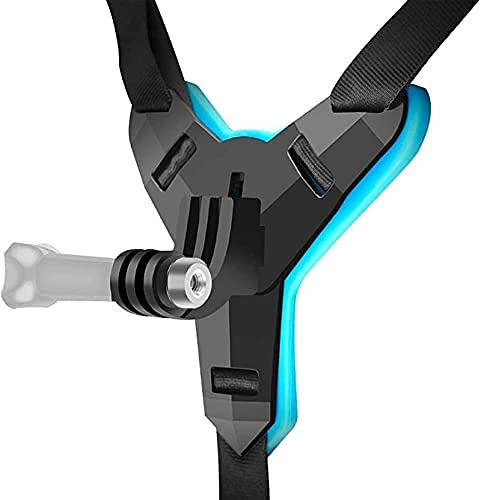 VAV Helmet Chin Mount Holder Integrated Helmet Belt Accessory Compatible with Yi, DJI Osmo GoPro Hero 9/8/7/6/5/4/3 & Other Action Camera
