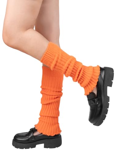 Image of BomKinta Leg Warmers for Women - Soft Fashion Knit Calf Accessories Gifts - Cute 80s Ruffle Leg Sleeves for Party Yoga