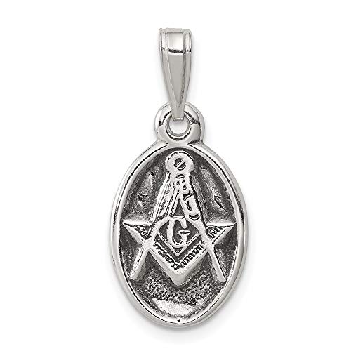 925 Sterling Silver Masonic Freemason Mason Charm Necklace Pendant Career Professional Fine Jewelry For Women Gifts For Her