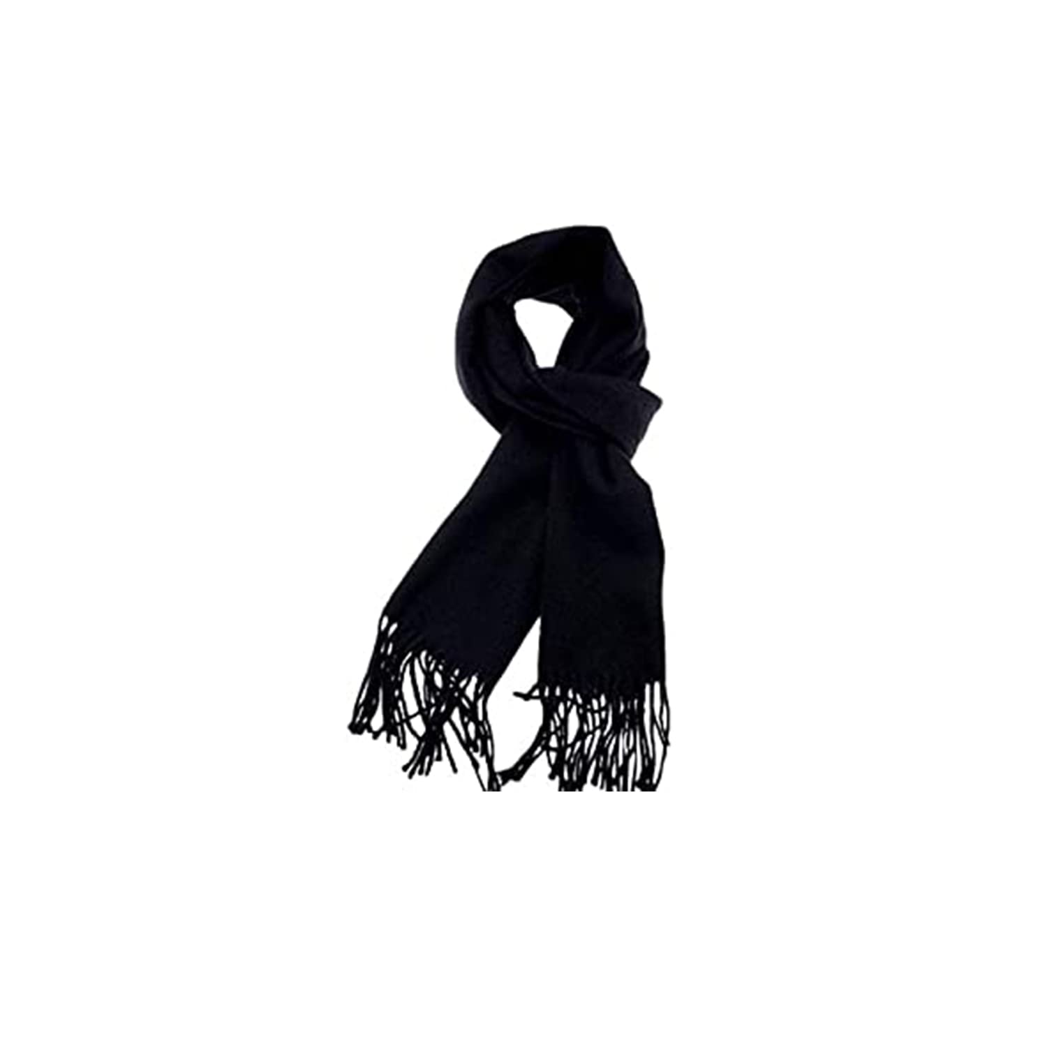 Unisex Stripped New Woollen New SolId Black Muffler (Multicolour)-image-29