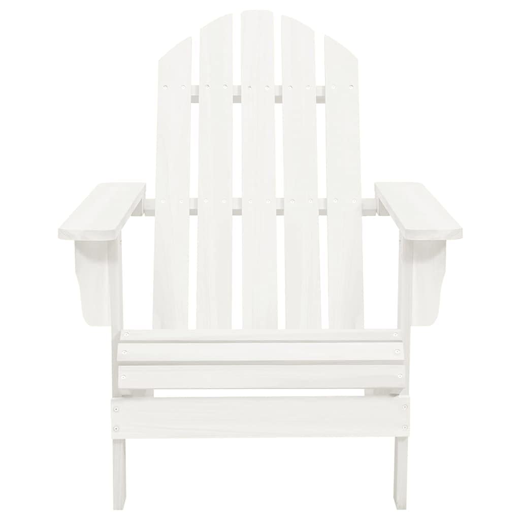 Solivagant Chaise de Jardin Adirondack avec Table Bois de Sapin Blanc,(10.15 KG)