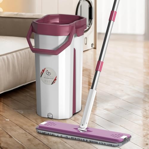 UPC Flat Mop for Home Cleaning Floor / 360° Rotating Microfiber M...