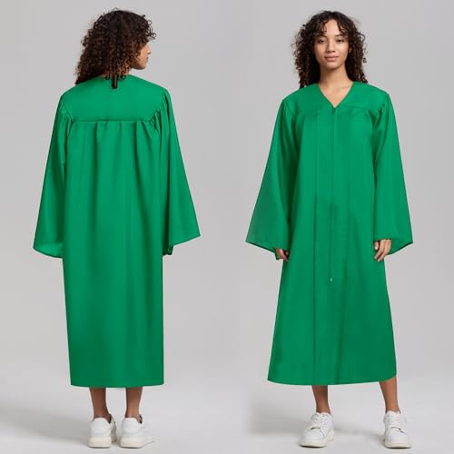 Image of 2026 Graduation Cap and Gown Matte Unisex for High School Bachelor | Heavyweight Matte Polyester, Zipper Closure, Adjustable Cap with 2026 Tassel, Sizes 39-60, Bulk Orders Available