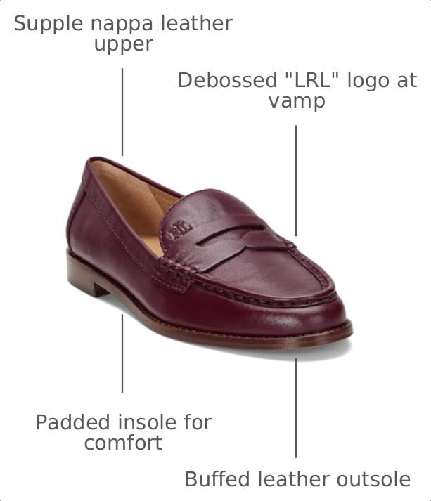 Image of Lauren Ralph Lauren Wynnie Nappa Leather Loafer