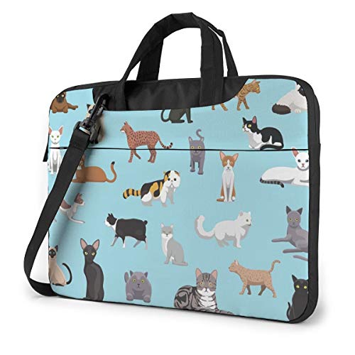 猫の品種 PCケース ノートパソコンバッグ ラップトップ 保護ケース PCバッグ 衝撃吸収 軽量 ビジネスバッグ ハンドルバッグ ブリーフケース 手提げバッグ 取っ手付き 斜め掛けバッグ 13/14/15.6インチ