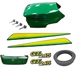 New Upper & Lower Hood/Bumper/Foam Isolator/LH&RH Stickers Compatible with JohnDeere GT245