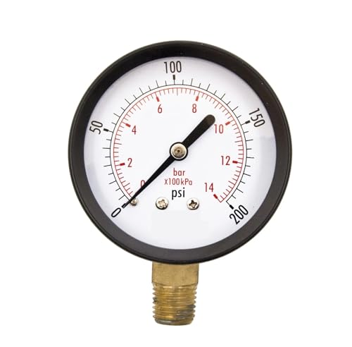 Manomètre de pression 1/4 NPT pour réparer les fuites d'air