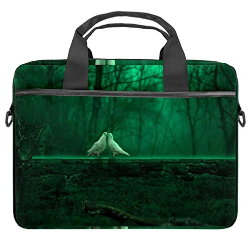 Sacoche ordinateur 13 pouces bandoulière PC portable 14 pouces forêt