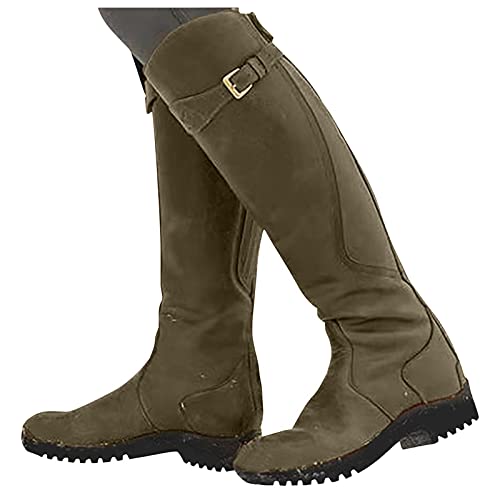 Women's Fashion Shoes Round Toe Winter Women's Boots Rear Zipper Fashion Knight Boots Mid-tube Boots3