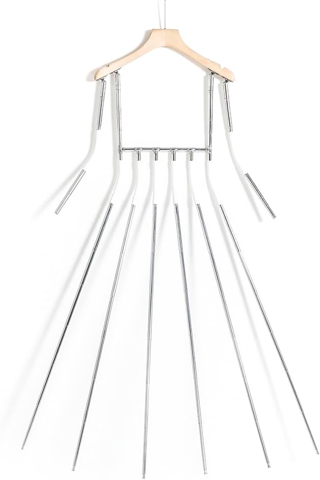 iDili Dress Photography Style Hanger 6-Pole Skirt Pleats Positioning Clothing Photography Props Invisible Hanger
