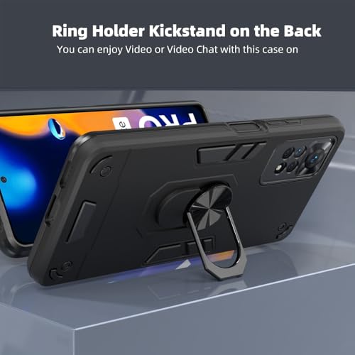 Image of NDCOM for Redmi Note 11 Pro Plus 5G Back Cover | Stylish Design Redmi Note 11 Pro Plus 5+G Back Case | Redmi Note 11 Pro 4G Back Cover Ring Holder Case
