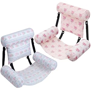 2 Pack Large Pool Chair Floats Adult Inflatable Pool Lounge Chair Summer Pattern Water Floating Chair Adjustable Pool Float Hammock for Swimming Pool Beach Party Game